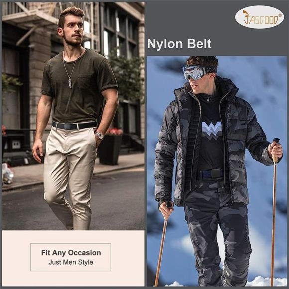 Nylon Military Tactical Men Belt 2 Pack Webbing Canvas Outdoor Web Belt Mens - Picture 6 of 6